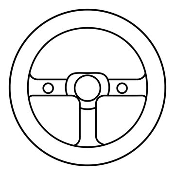 Racing rudder icon. Outline illustration of racing rudder vector icon for web