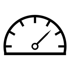 Speedometer icon. Simple illustration of speedometer vector icon for web