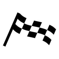 Racing flag icon. Simple illustration of racing flag vector icon for web