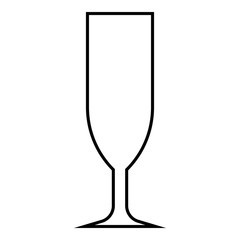Glass icon. Outline illustration of glass vector icon for web