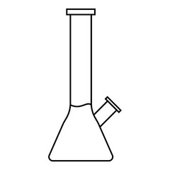 Glass bong for smoking marijuana icon. Outline illustration of glass bong for smoking marijuana vector icon for web
