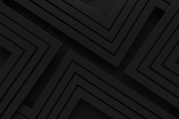 black vintage retro pattern background line 3d rendering