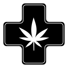 Medical marijuana icon. Simple illustration of medical marijuana vector icon for web