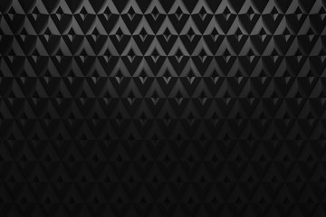 abstract black diamond triangle pattern background 3d rendering