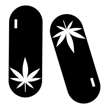Pills marijuana icon. Simple illustration of pills marijuana vector icon for web