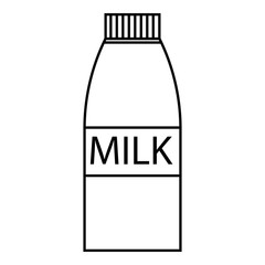 Milk bottle icon. Outline illustration of milk bottle vector icon for web