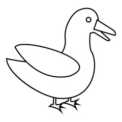 Goose icon. Outline illustration of goose vector icon for web