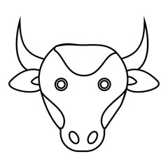 Cow icon. Outline illustration of cow vector icon for web
