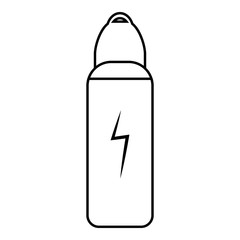 Battery icon. Outline illustration of battery vector icon for web