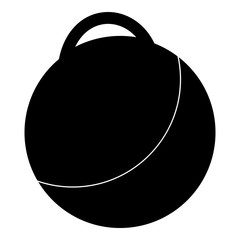 Fitness ball icon. Simple illustration of fitness ball vector icon for web