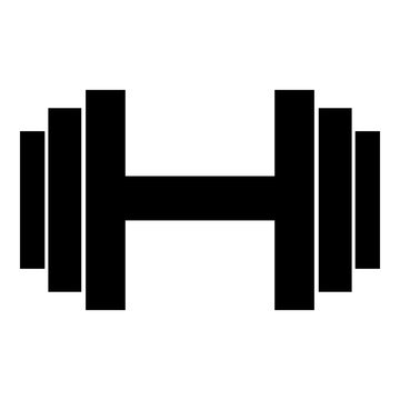Dumbbell icon. Simple illustration of dumbbell vector icon for web