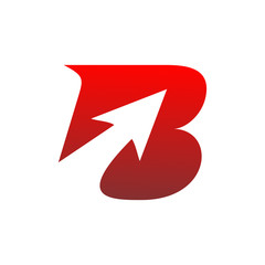 Abstract B Arrow - Vector Logo Icon