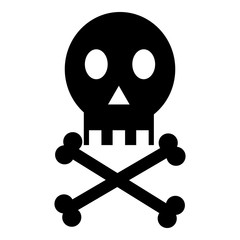 Skull icon. Simple illustration of skull vector icon for web