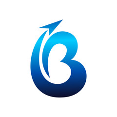 Abstract B Arrow - Vector Logo Icon