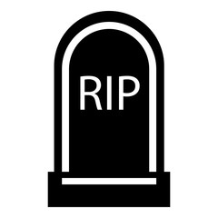 Grave RIP icon. Simple illustration of grave RIP vector icon for web