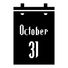 Calendar thirty first of October icon. Simple illustration of calendar thirty first of October vector icon for web