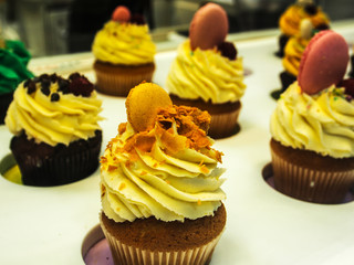 cupcakes on a display