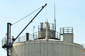 The factory roof with a hook