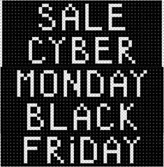 Fototapeta premium set of sale Black Friday and Cyber Monday