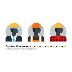 Black man, side view construction worker, labor force, contractor occupation job