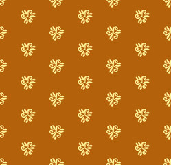 Floral vector colored ornament. Seamless abstract classic pattern with flowers