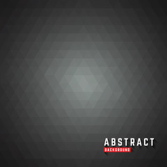 Abstract dark triangle polygon background. Green background with triangle elements and blank space. Vector illustration