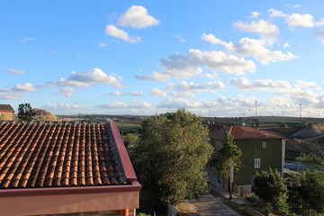 wind turbines, panoramic view from Poggio Imperiale
