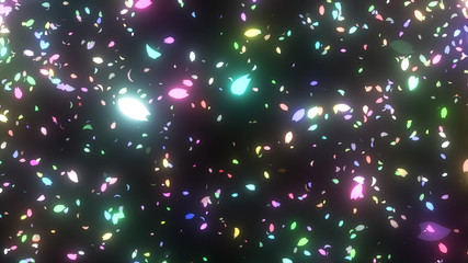 左右から花吹雪