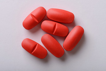 pills isolated on white background
