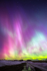 Northern lights (Aurora borealis) in Russia. Izhevsk