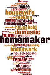 Obraz premium Homemaker word cloud concept. Vector illustration