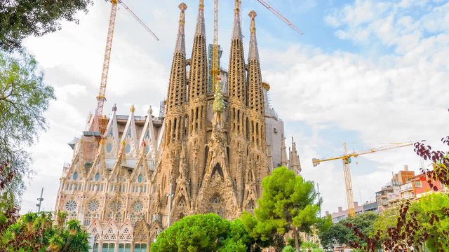Famous Barcelona attraction La Sagrada Familia