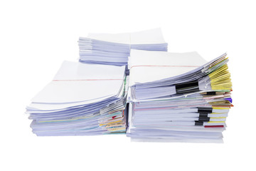 Stack of white papers