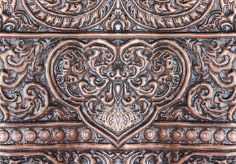 The art and pattern of carving silverware.