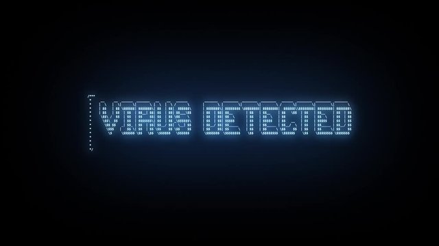 ASCII Text Reveal VIRUS DETECTED Digital Blue