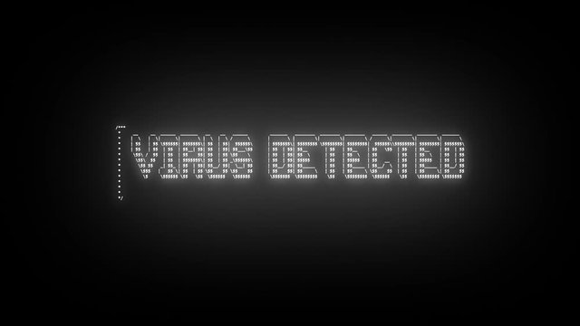 ASCII Text Reveal VIRUS DETECTED Digital White