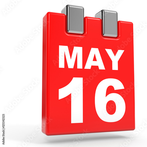 "May 16. Calendar on white background." photo libre de droits sur la