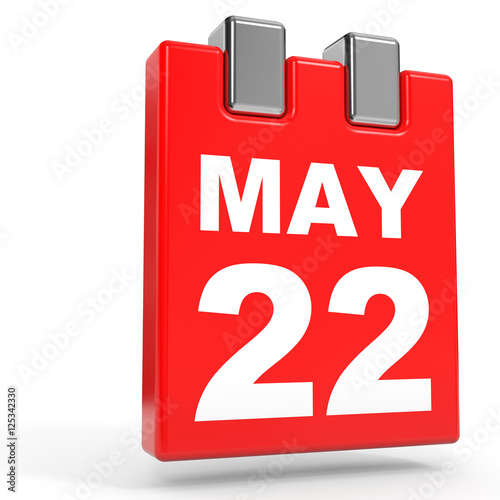 "May 22. Calendar on white background." Stock photo and royaltyfree