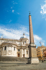 Fototapeta na wymiar Piazza dell' Esquilino and Basilica di Santa Maria Maggiore in Rome, Italy