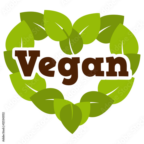 "vegan leafy heart symbol" Stock image and royaltyfree vector files on Pic 125343152