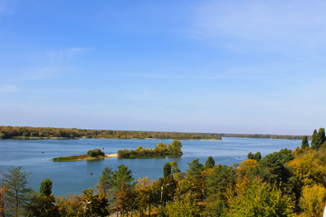 View on the river Dnieper on autumn