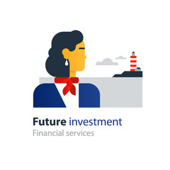 Future finances investment, management, business strategy, analytics, forecast