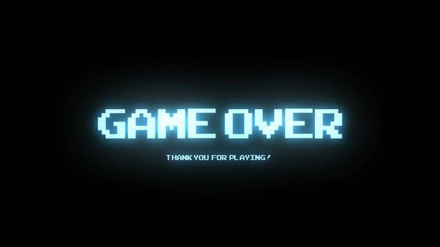 GAME OVER RETRO ARCADE TEXT GLITCH