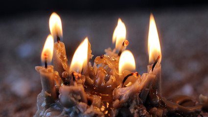 flame of a candles close up