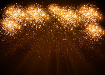 Fototapeta premium Happy New Year celebration template easy all editable