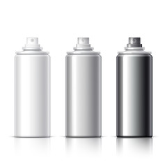 Realistic White Cosmetics bottle can Spray