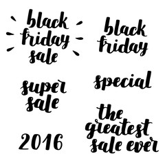Black friday lettering. Hand written quote about black friday for your design.