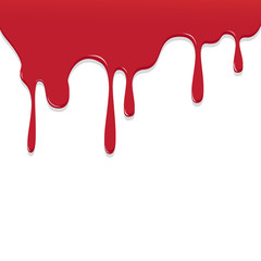 Paint Red color dripping, Color Droping Background vector illust