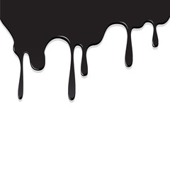Paint Black color dripping, Color Droping Background vector illu