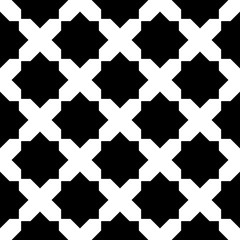 Abstract arabic geometric tile black and white hipster fashion pillow pattern